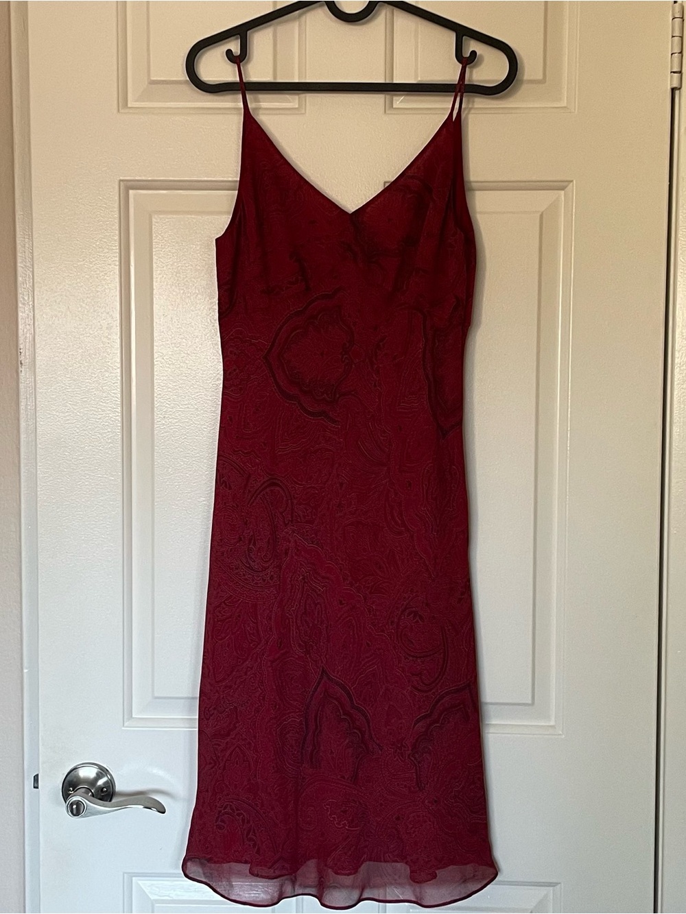 Ann Taylor Red Slip Dress in 100% Silk